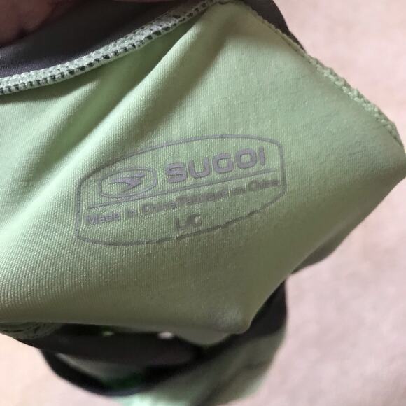 Sugoi Green Running T-Shirt with Pocket Short Sleeve Shirt Women's Size Large - Picture 6 of 7